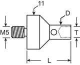 M5 - M5 to 4-48 UNF Adapter - CMMshop.ca