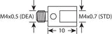 M4 - M4x0.5 to M3x0.7 DEA Thread adapter - CMMshop.ca