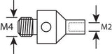 M4 - M4 to M2 thread adapter, stainless steel. - CMMshop.ca