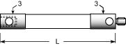 M2 - L=100mm - M2 Extension - Ceramic with 3mm diameter SS end caps, L=100mm - CMMshop.ca